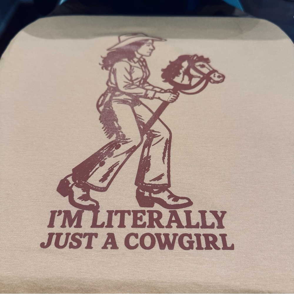 Cowgirl Graphic Tee in Tan - Picture 2 of 2